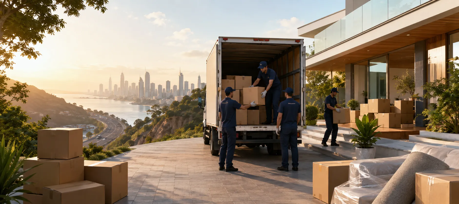 BMR Global Relocation - Professional Movers and Packers loading truck with household goods