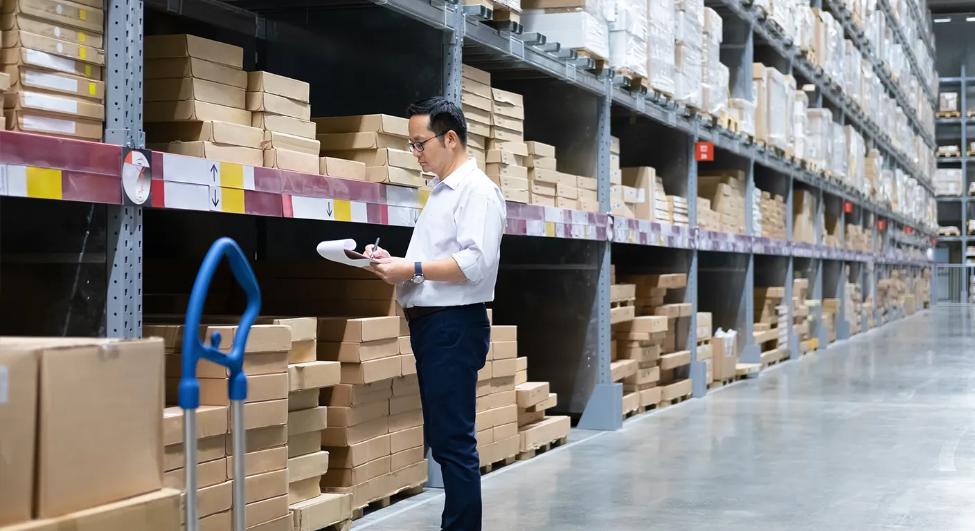 Secure storage and warehousing facility with organized inventory management